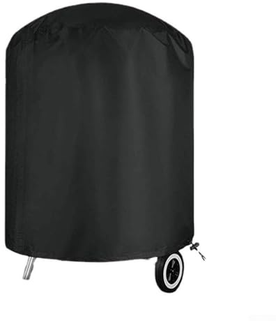 Pumixiy Wasserdichte Grillabdeckung für Outdoor-Grill, runde Staub- und Wetterschutzabdeckung, kompatibel mit tragbaren Feuertöpfen und Grills, Oxford-Gewebe mit (62 x 105 cm kreisförmig)