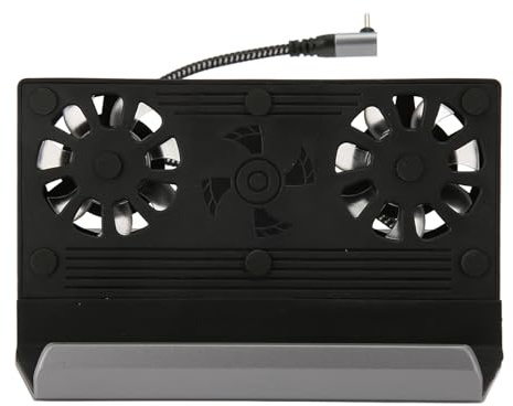 Generic Steam Deck Dock with 5 USB 3.0 2.0 Portable 1000Mbps Network Port for Home Office Use Dual Fan Black