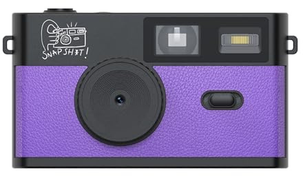 SNPSHT Screen-Free Digital Camera – Simple Point & Shoot Camera, No Screen, Easy to Use Camera, Replace Disposable with Reusable (Purple)