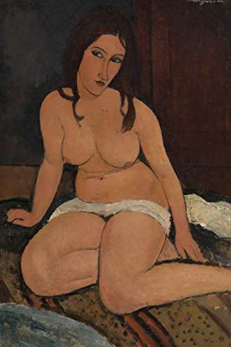Art Journal: Amedeo Modigliani - Zittend naakt - Art Cover College Ruled Notebook | 110 Pages