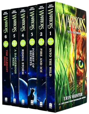 Warrior Cats Series 1: The Prophecies Begin - 6 Books Collection Set By Erin Hunter (In to the Wild, Fire and Ice, Forest of Secrets, Rising Storm, A Dangerous Path, The Darkest Hour)