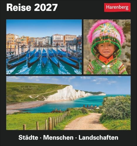 Reise Tagesabreißkalender 2027 - Kulturkalender - Städte, Menschen, Landschaften: Kalender für jeden Tag mit faszinierenden Bildern fremder Kulturen, ... Orten aus aller Welt. Tischkalender 2027