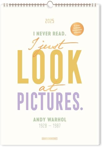 Typografie-Kalender 2025 Look at pictures: Wandkalender