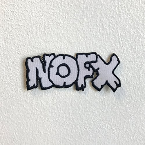 NOFX gestickter Aufnäher, Bügelbild, Rock Band Music White Iron