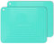 2 Pack Large Silicone Trivet Mats/Hot Pads,Pot Holder,9x12 Non Slip Flexible Durable Heat Resistant Pot Coaster Kitchen Table Countertop Mats (Cyan)