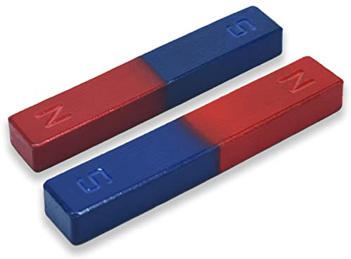 Magnet Educational Long Alnico Bar Magnet Small with North South Identified for Students Teachers Science Education 2Pcs