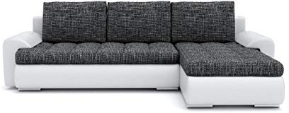 Sofini Ecksofa Tokio VI mit Schlaffunktion! Best Ecksofa! Wohnlandschaft mit Bettkasten! (Lawa 17+ Soft 17 Rechts)