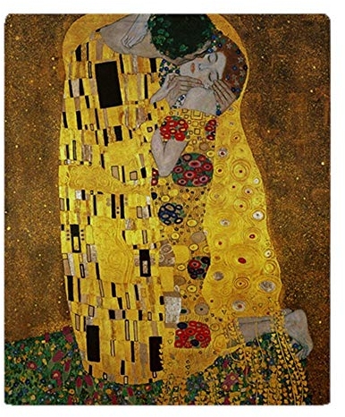YISUMEI Decke Gustav Klimt Der Kuss Kuscheldecken Weich Flanell Fleecedecke Bettüberwurf(150x200cm)