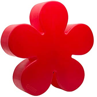 8 seasons design Shining Flower LED Deko-Lampe Blume Ø 40cm (Rot), E27 Fassung inkl. Leuchtmittel in warmweiß, als Indoor- & Outdoor Deko, Kinderzimmer