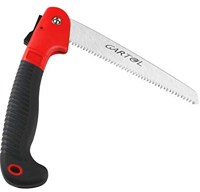 GARTOL Folding Pruning Saw, Folding Hand Saw with Secure Lock and Rugged 7'', for Camping, Tree Pruning, Trimming,Professional Camping Gardening Tools