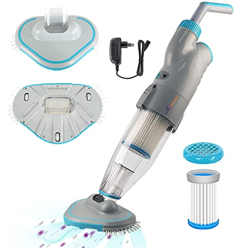 well2wellness Pool Elektrosauger AquaJack 500 | Spa Elektrosauger | Handsauger | Bodensauger | Einfache Handhabung | Entfernt Verschmutzungen im Pool und Whirpool | Akkusauger