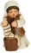 THUN - Figur Krippe Lavandaia - Weihnachtsdekoration Haus - Klassische Krippe, weiße Variante - Keramik - 5,5 x 5,8 x 8 cm
