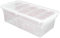 Optimal Products Clear Storage Box With Lids UK BRITISH MADE Home Office Stackable Transparent Plastic Boxes, Size 5,11,24,28,35,45 Litre (1 Box, 5 Ltre)
