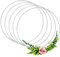 Anvin Metallringe zum Basteln 20cm Silber, Deko ringe zum Aufhängen, Drahtringe zum Basteln, Bastelringe Metall für Wickeltechnik, Traumfänger, Floristik, Hochzeitskranz, Hoops(20cm silber 5 Stück)