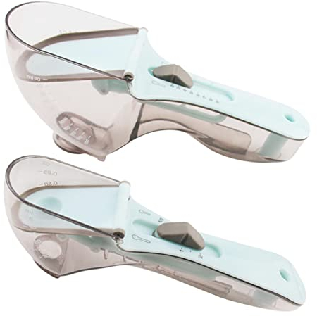 A/A 2 tazas medidoras ajustables y cucharas magnética – Herramientas de cocina con imán, para seco o líquido