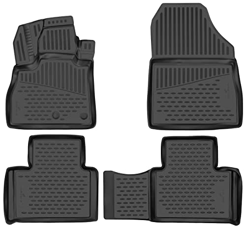 WALSER XTR Gummi Fussmatten Auto für Renault Scenic 4 (J9) 09/2016-2022, 100% passgenaue Auto Fußmatten, robuste Universal Fußmatte Auto, Gummimatten Auto, Auto Fussmatten Gummi