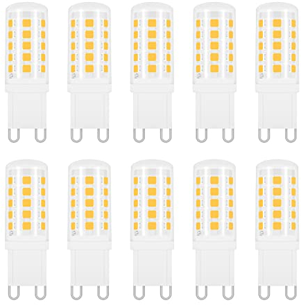 G9 LED 4W Neutralweiß 4000K, 400LM, G9 33W 40W Halogenlampe Ersetzt, Stiftsockellampe LED Neutralweiß für Spiegelleuchte Kristallleuchter Tischlampe, Nicht Dimmbar, 10er-Set