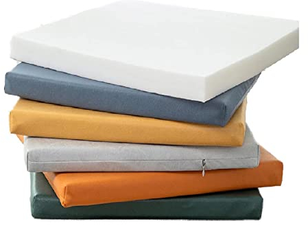 Yadlan Stuhlkissen Outdoor 40x40 Wasserabweisend, Sitzbank Auflagen Gepolstert, Sitzkissen Outdoor Wasserfest mit FüLlung, Garten Stuhlpolster Lotus Effekt Sitzkissen, SonnenbestäNdig Orange