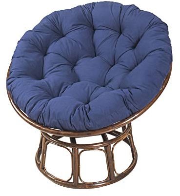 Morbuy Papasansessel Kissen Sitzauflage, Rundes Dicke Stuhlkissen Bequem & Weich Sitzkissen Hängesessel für Indoor Outdoor Garten Stuhlauflage (110x110CM,Navy blau)