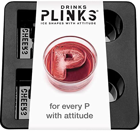 DRINKSPLINKS P Silicone Ice Cube Tray - Ice Cube Mould Trays Shaped Like The Initial Letter P for Cocktail Bourbon Spirits Juice Drinks - Novelty Bar Accessory - Baking Craft Resin Candle Mould