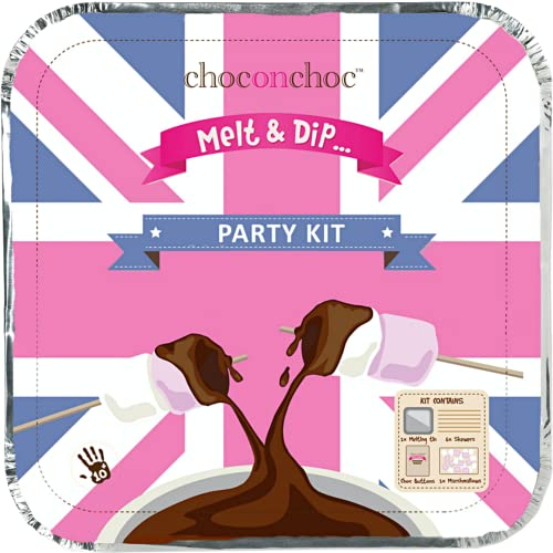 Chocolate Melting Party Kit - Handmade Belgian Milk Chocolate with Marshmallows - Fun Dipping Kit for Christmas, Parties & Special Occasions (300g)