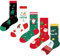 GEYIWSSXY Weihnachtssocken Damen Lustige Baumwolle Weihnachts Sneaker Socken Weihnachtsmotiv Bunte Socken Damen Christmas Socks 5 Paare