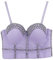 Corsage Damendamenmode-Ketten-Diamant-Korsett-Oberteil, Flieder, Wunderschönes Überbrust-Push-Up-Korsett, Bustier, Schmaler, Kurzer Body Shaper, Taille, Cincher, Ohne Knochen, Mieder, Nachtclub, P