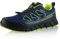 Fusskleidung® Damen Herren Wanderschuhe Softshell Trail Running Trekkingschuhe Blau Grün EU 37