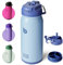 BOTTLE BOTTLE Stainless Steel Kids Water Bottle 16oz(470ml) Insulated Sports Water Bottle with Straw and Pills Holder for Gifts and School（Blue）