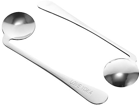 Cabilock 2 Piezas Cuchara Para Comer Para Ancianos Cuchara Para Zurdos Cuchara De Bebe Cuchara De Arroz Cucharas Infantiles Cuchara Curva Mayor Bebé Acero Inoxidable Cucharada