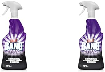 CILLIT BANG Kraftreiniger schwarzer/weißer Schimmel und Hygiene – Entfernt Schimmel, Verfärbungen und Bakterien – 1 x 750 ml (Packung mit 2)