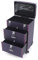 Kosmetikkoffer Trolley,Make up Koffer mit Rollen,Schminkkoffer 3 Schubladen für Nagellack Organizer,Schmuck Reise Kosmetik Zug Koffer - Abschließbar - 36×23×49cm (Lila)