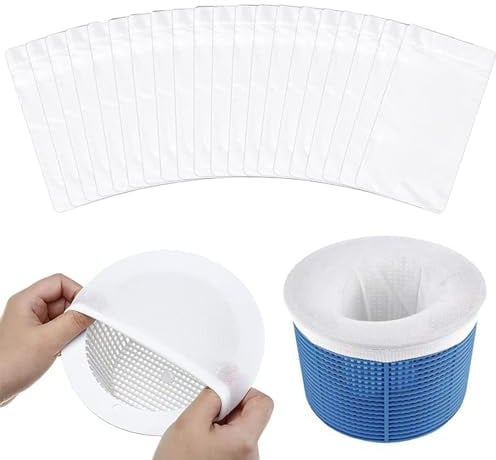 10 Stück Pool Skimmer Socken Filtersocken Sieb Netz Filterstrumpf Poolsocken Socks Skimmernetze Zur Feinfilterung Filter Zubehör Skimmersocke Socke für Filterkorb Skimmerkorb Piscine Wiederverwendbar