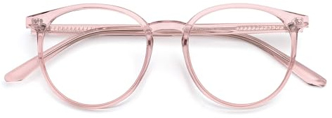 JFXQDR Runde Blaulichtfilter Brille Damen Herren, Computerbrille | ohne Stärke, UV400- & Blendschutz, Schutz vor Augenermüdung, TV Gaming Arbeit & Alltag