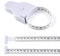 WINTAPE Mètre ruban ergonomique pour le corps, rétractable, 150 cm, Blanc
