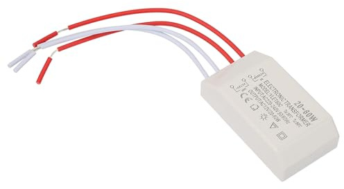 Elektronischer Transformator, 220V zu AC 12V Elektronischer Transformator 20-60W Spannungswandler Smart Power Treiber für Halogen G4 Lampenbecher/Lampenperlen