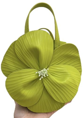 BBTISG Pochette da Donna con Motivo Floreale, Borsa Creativa da Donna Pochette Floreale per Feste, Matrimoni, Borse da Sposa (Verde)