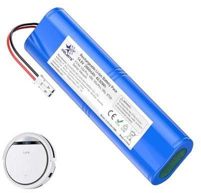melasta Li-ion Batteria di Ricambio per iLife V3s Pro, V40, V50, V5s Pro, V5x, V80, V8s, V85, X750 Serie, 14,8V 2900mAh per Medion MD13202, MD18500, MD18501, MD18600, MD19510, MD19511 Robot