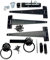 Heavy Duty Garden Gate Black Hinge Pack. 3X 12 Tee Hinges, Ring Latch, Padbolt & All Fixings. Hanging Kit for Garden Gates and Doors. Corrosion and Weather Resistant Hinge Set.