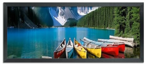 ASXBMIJO Elegante marco de fotos panorámico de madera maciza de 25 x 61 cm, ideal para pósteres de 25 x 61 cm, fotos y obras de arte, marco indispensable para recuerdos valiosos (GA22B1024)