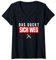 Damen Das Guckt Sich Weg Baustelle Party Gadgets Für Handwerker T-Shirt mit V-Ausschnitt
