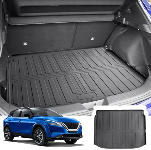 CDEFG Kompatibel mit Nissan Qashqai J12 e-Power 2022-2024 2025 Kofferraumwanne TPE Kofferraummatte Wasserdicht Anti-Staub Wanne Car Cargo Trunk Tray Auto Qashqai J12 2023 Zubehör