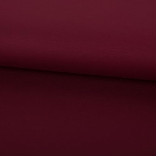 SCHÖNER LEBEN. Viskose Romanit Jersey Punta Royal einfarbig dunkel rot 1,5m Breite
