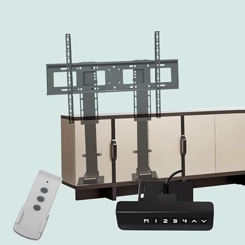 Support télé télescopique pour téléviseurs 55-120 avec télécommande et levage automatique - Support TV électrique