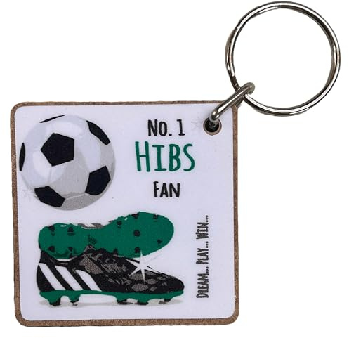 WHITE COTTON CARDS Hibernian Hibs FC Football Club Fan - KEYRING (K-FN97)