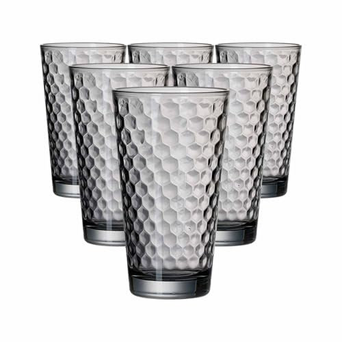 Ritzenhoff & Breker Longdrinkgläser-Set Favo, 6-teilig, Grau, Glas