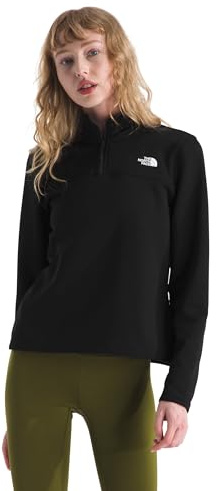 THE NORTH FACE - Veste Polaire 1/4 Zip en Fausse Fourrure pour Femmes Cedar Trail Grid - Couche Intermédiaire Légère, Respirante, Extensible - Matériaux Recyclés