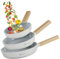 Pfannenset Scheffler Pfanne 20/24/28cm,Bratpfanne Pfannen,beschichtete Pfanne,Pfanne Induktion mit Antihaft-Beschichtung,geeignet für alle Herdarten（Weiß-1）