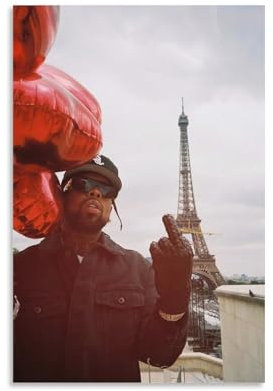 YRAEYWAER Westside Gunn Poster, ästhetische Dekoration, Wohnzimmer, Wohnzimmer, Wandkunst, Dekoration, Poster, 20 x 30 cm, ungerahmter Stil