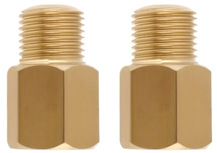 LT Easiyl 2 Pièces Adaptateur en Laiton 1/8 BSPT Mâle Vers 1/8-27 NPT Femelle Adaptateur Réducteur pour Manomètre 0,095 X 0,5 X 0,8 Pouce